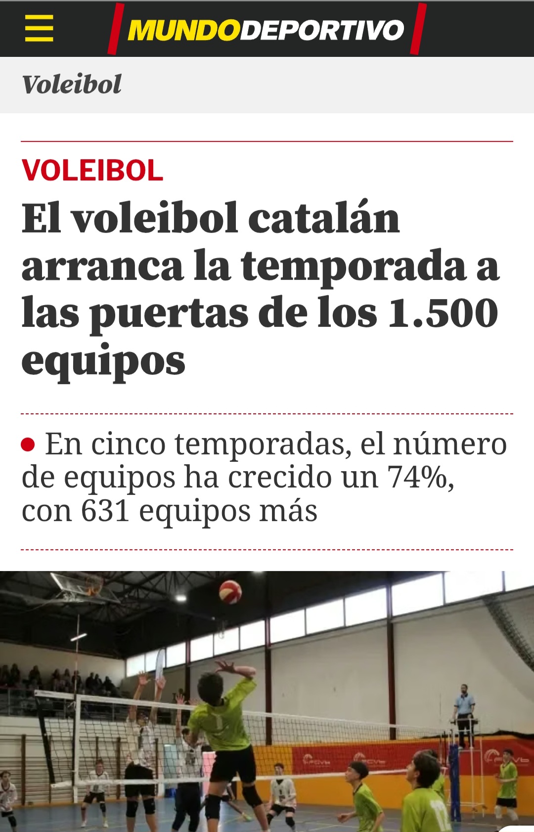 El Volei Catalan sigue creciendo